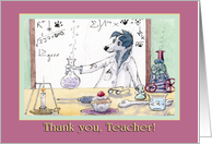 Thank you teacher. Border Collie scientist. card