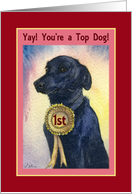 Top Dog, dog show winner. card