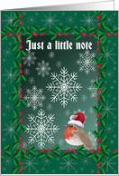 Just a little note blank Robin card