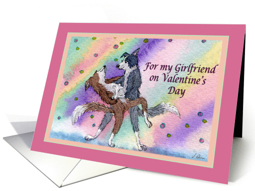 Valentine Girlfriend, romantic Border Collie dogs... (1457982)