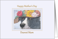 Happy Mother’s Day, dearest Mum - Border Collie dog mother’s day card
