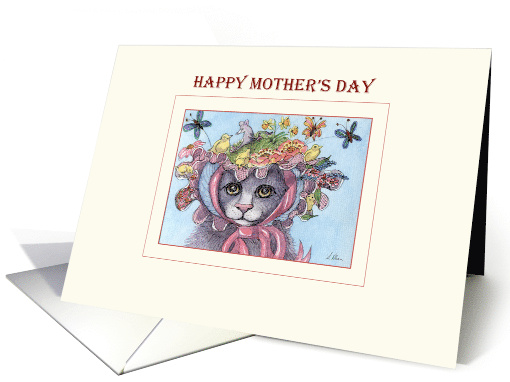 Happy Mother's Day, Cat in a bonnet Mother's Day card (1467368)