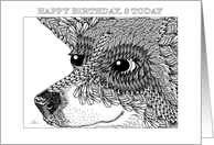 Happy 8th Birthday, Color-your-own card