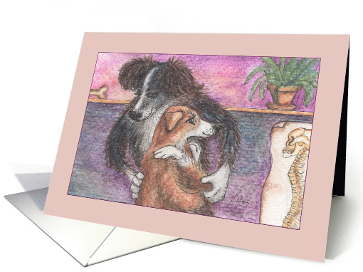 Collie-practor, Border Collie Chiropractor, Blank card (1569512)