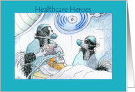 Border Collie Dog Healthcare Heroes card