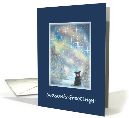 seasons greetings, paper cards, dog, puppy, stars, card (486969)