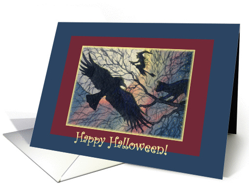 paper card, cat, witch, halloween, card (491022)