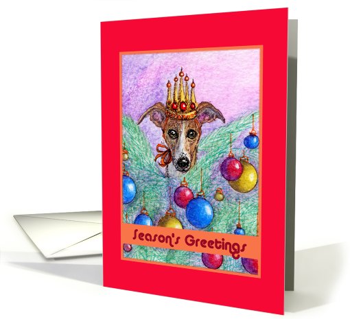 season's greetings, paper card, dog, card (506041)