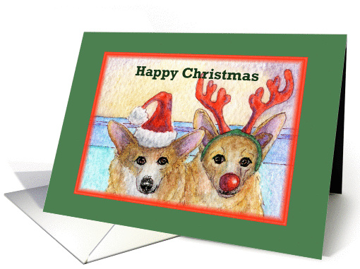 happy christmas, paper card, dog, card (506251)