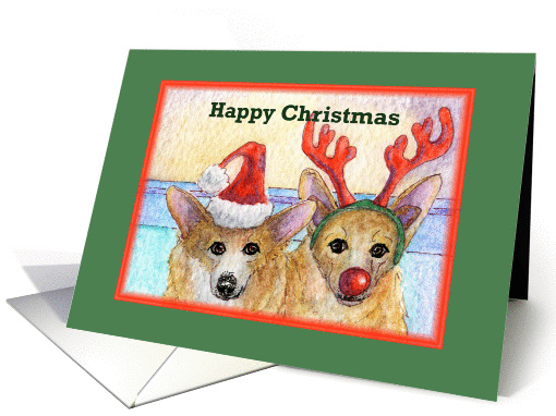 business or corporate christmas cards, paper card, dog, card (506253)