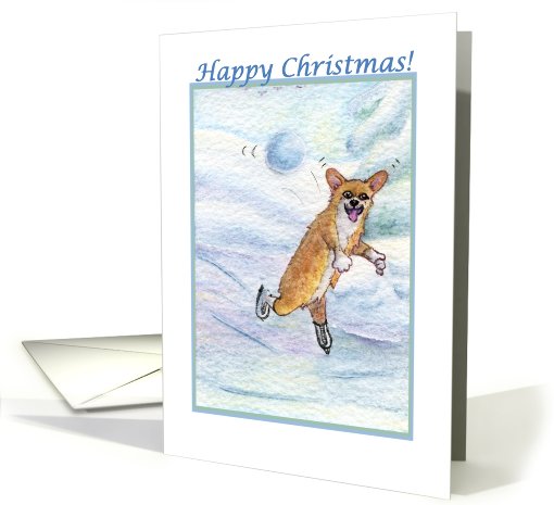 happy christmas, corgi, dog, snowballs, card (521144)