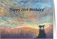 birthday card, border collie, dog, 26, card