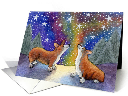 blank card, corgi, dogs, stars, card (628355)