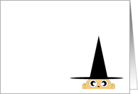 Happy Halloween Black Witch Hat card