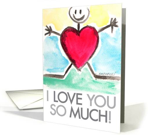 I love u so much card (214583)