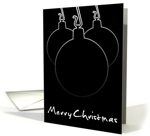 merry christmas/black balls card (539510)