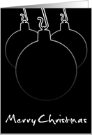 merry christmas/black balls card