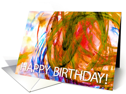 happy birthday with digital art card (852528)