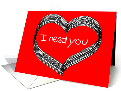 I need you with heart card (889675)