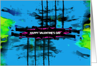 happy valentine psychedelic abstract card