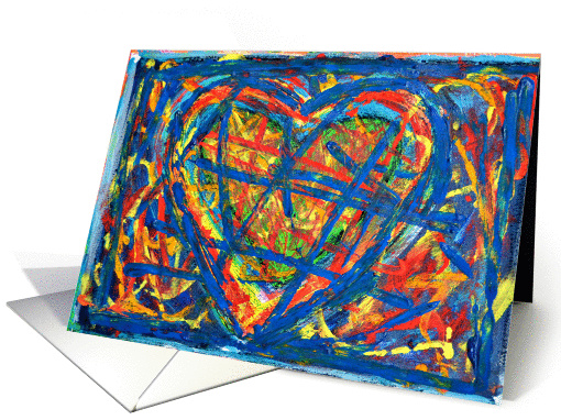 lovely abstract heart card (905997)