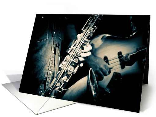 I LOVE JAZZ with instruments card (930411)