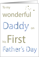 my wonderful daddy first father’s day card