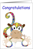 congratulations baby sydney monkey card