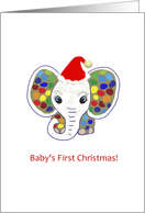 Baby’s 1st Christmas - Elephant card