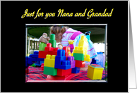 Nana and Grandad Just for You Look What I Built card