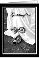 Goddaughter Be My Bell Ringer Wedding Dress and Shoe card