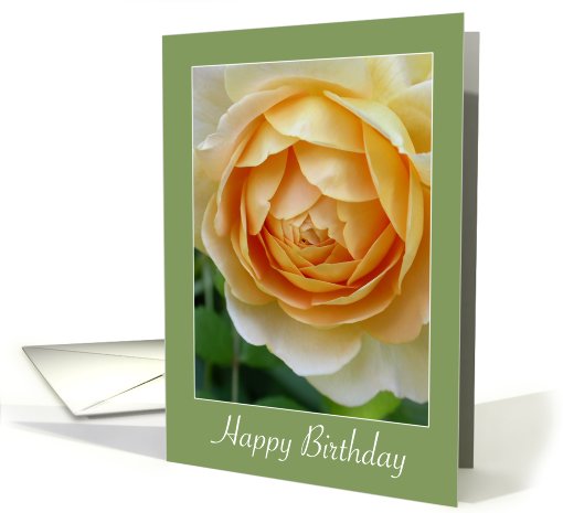 Happy Birthday - yellow rose card (133378)