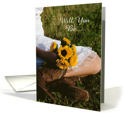 Will You Be My Bridesmaid,Cowgirl and Sunflowers,Custom... (1008637)