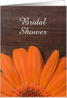 Bridal Shower Invitation,Rustic Orange Daisy,Custom Personalize card