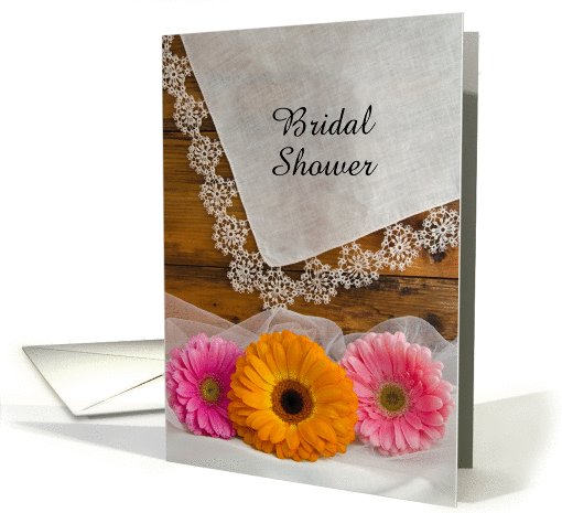 Country Bridal Shower Invitation, Daisy Trio Lace, Custom... (1035351)