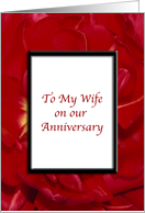 Happy Anniversary To My Wife - Red Flowers card