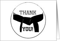 Thank You - Martial Arts Black Belt card