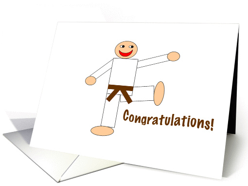 Martial Arts - Congratulations - Brown Belt card (173923)