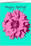 Happy Spring - Pink Pop Art Flower card