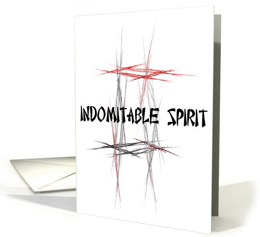 Martial Arts Tenet - Indomitable Spirit - Motivational card (179880)