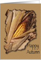 Happy Autumn - Dried Corn card