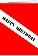 Scuba Dive Flag - Happy Birthday card