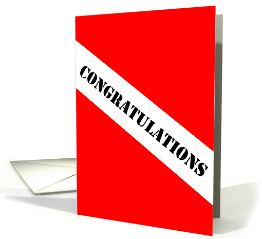 Scuba Dive Flag - Congratulations card (256749)