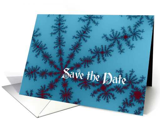 Wedding Save the Date - Snowflake Fractal card (267164)