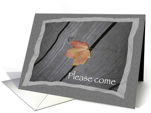 Thanksgiving Dinner Invitation - Single Autumn Leaf card (275193)
