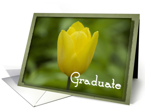 Congratulations Graduation - Yellow Tulip card (383513)