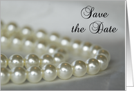 Wedding Save the Date Announcement - White Pearls card