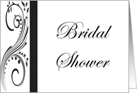 Bridal Shower Invitation - Black and White card