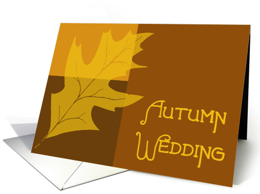 Wedding Save the Date Fall Oak Leaf card (436726)