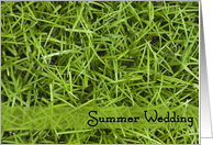 Summer Wedding Save the Date Announcement Green Grass card